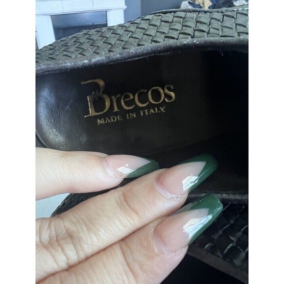 Lace-up shoes Brecos Woven Leather Made On Italy - Men's Shoes Size 43 (10) - Picture 8 of 9